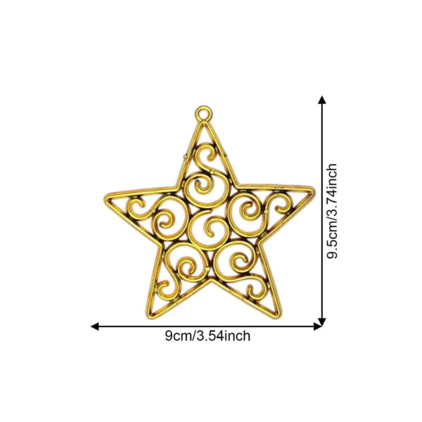 Set of 6 Pcs Xmas Christmas Tree Hangings Stars Ornaments