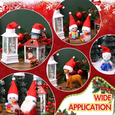 Mini Christmas Santa Claus Cap Wine & Juice Bottle Cover for Bottle Topper