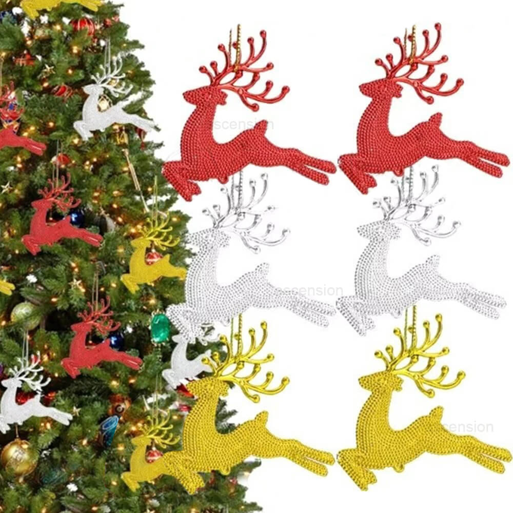 Multicolor Reindeer for Christmas Tree Decoration Hanging Ornaments