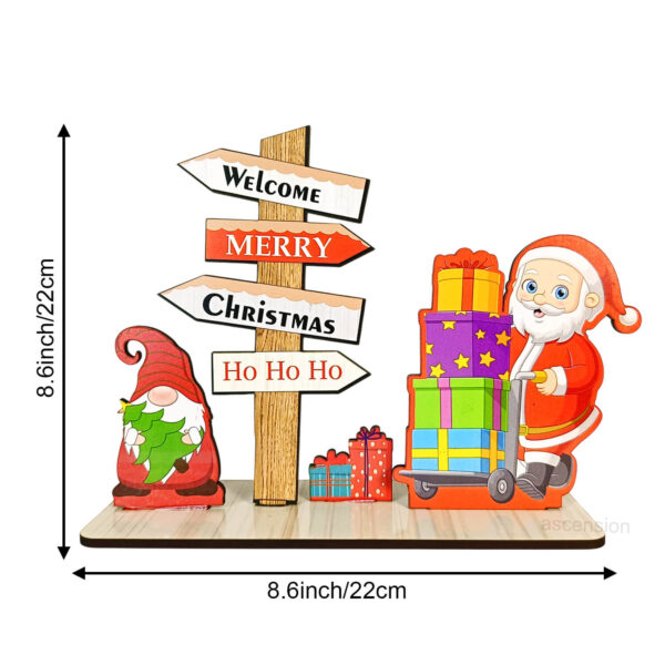 Wooden Welcome Merry Christmas Sign for Tabletop