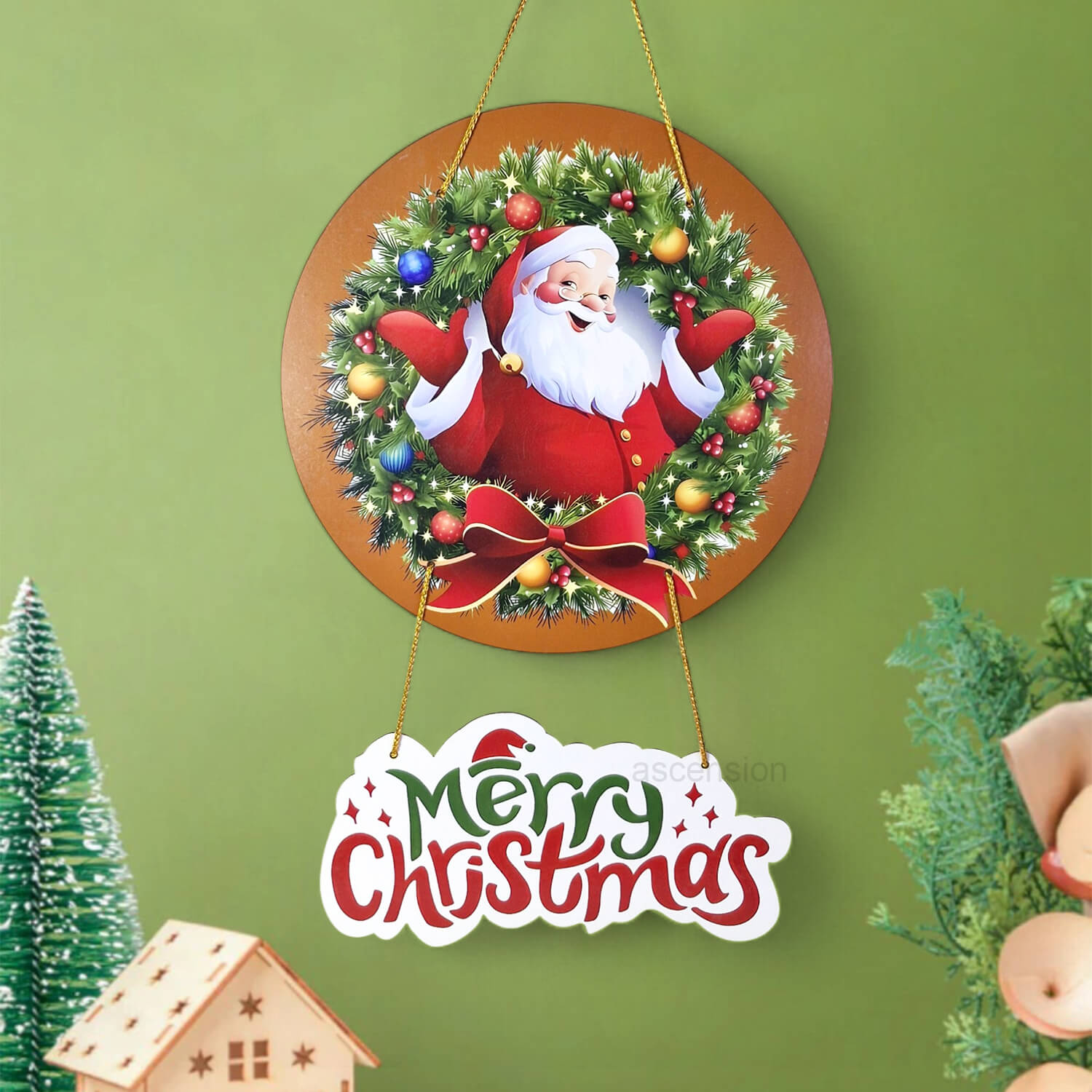 Christmas Decoration Wooden Wall Hanging Ornaments