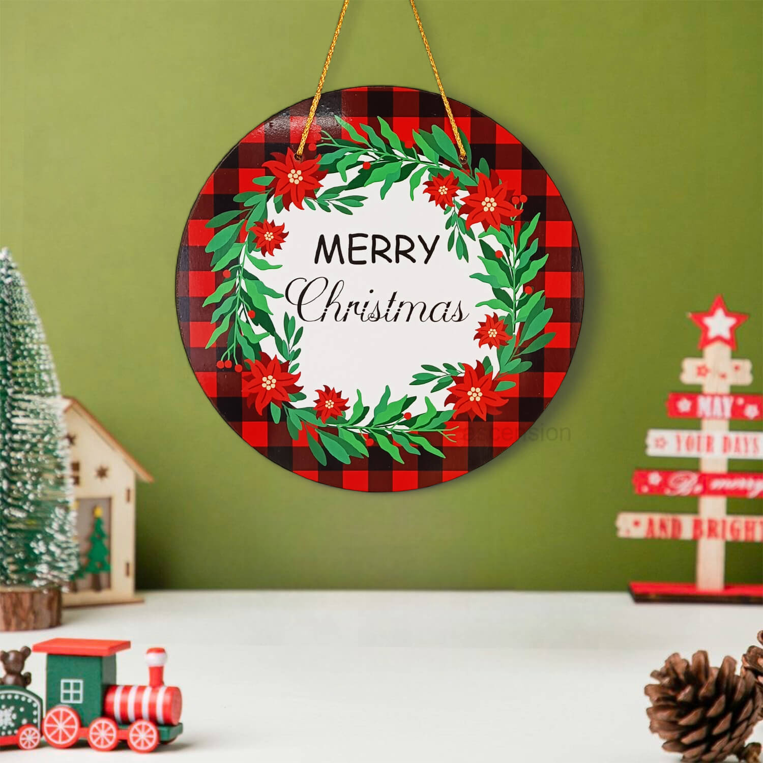 Merry Christmas Front Door Sign Funny Wreaths For Home Door Decoration