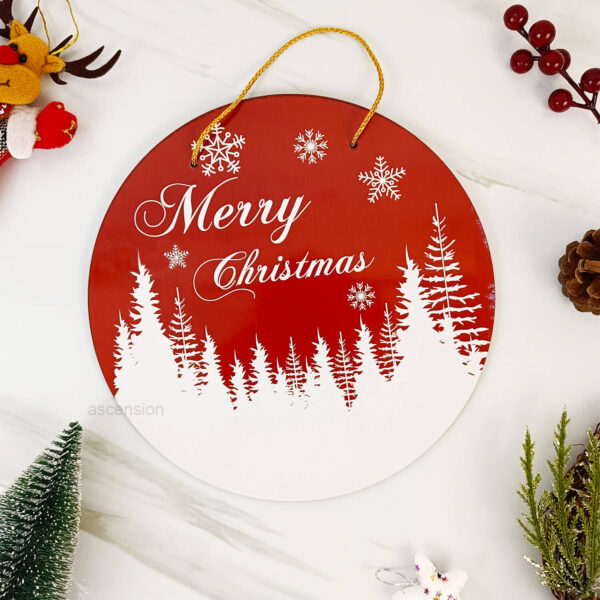 Merry Christmas Wooden Hanging Sign Funny Wreaths For Home