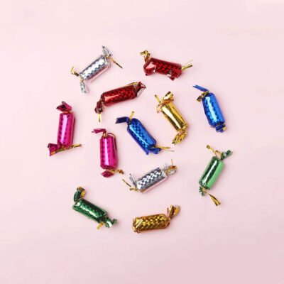 Multicolor Toffee Candy Christmas Tree Decorations Items Xmas Hanging Ornaments