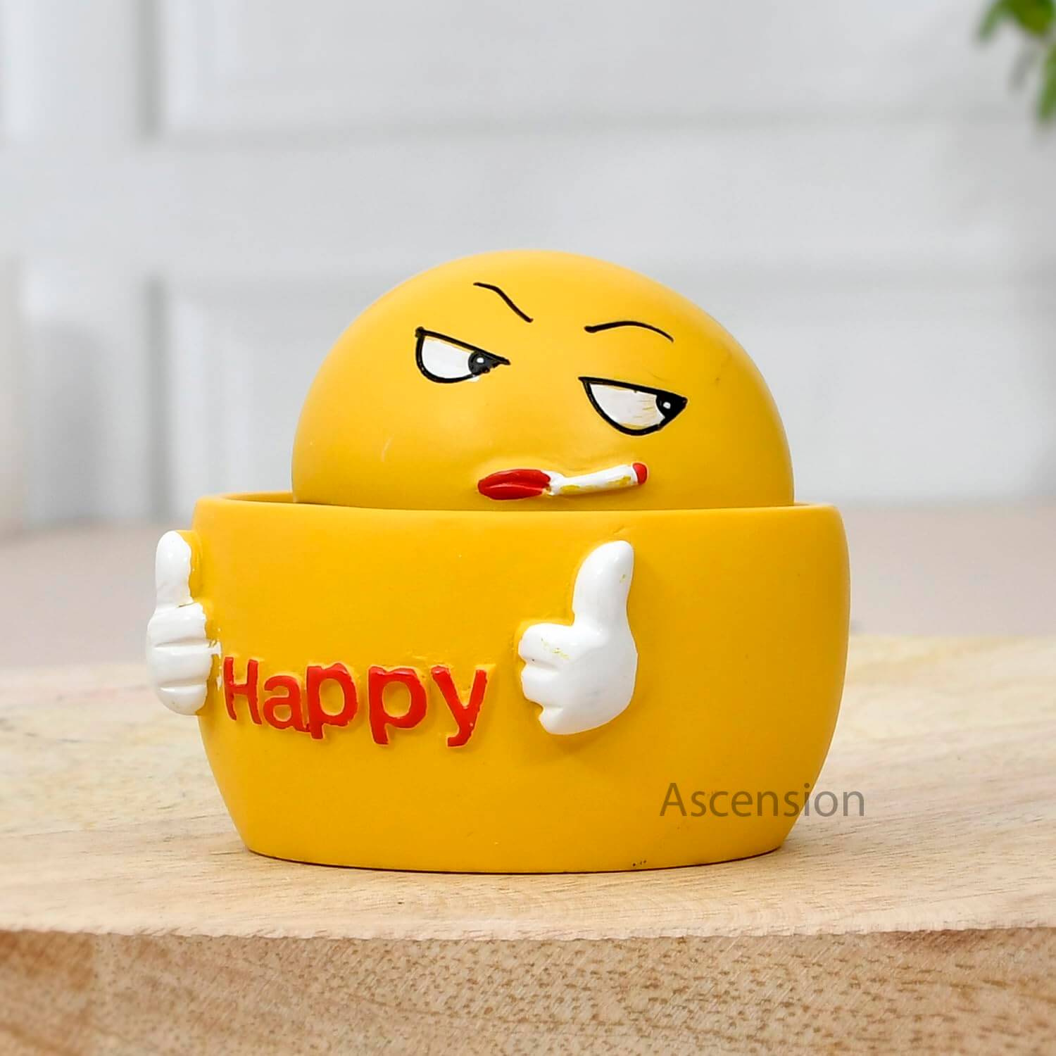 Happy Head Shaking Smiley Emoji for Car Dashboard