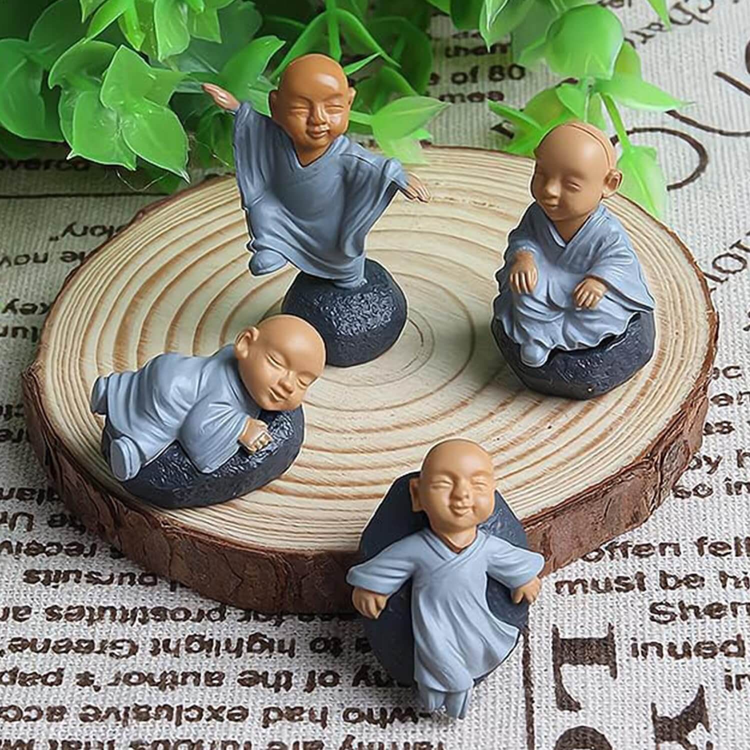 Set of 4 Pcs Small Buddha Miniature Set