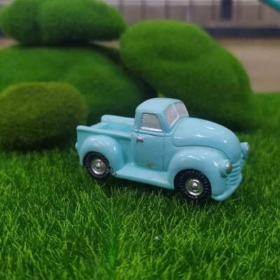 (Set of 3) 1 Model Van Bus,1 Vintage Truck,1 Blue Aircraft for Fairy Garden