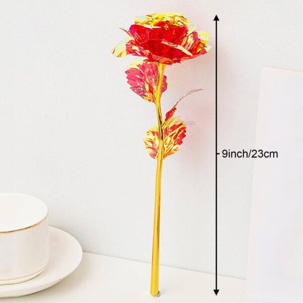 Plastic Colorful Rose for Valentine Day Gift Artificial Flower Valentine Gifts for Girlfriend Boyfriend