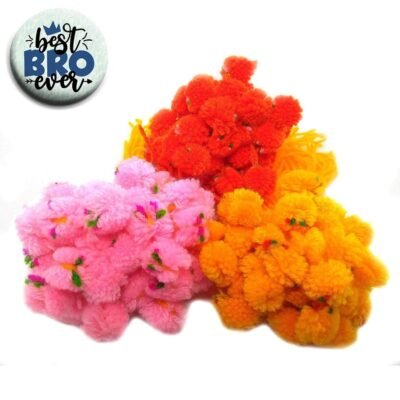 Ram Rakhi Flower Gota Pati Rakhi Pooja Rakhi Pom Pom Rakhi Feather