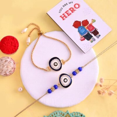 Couple Rakhi for Bhaiya Bhabhi Rakhi for Raksha Bandhan Bhaiya Bhabhi Rakhi Set