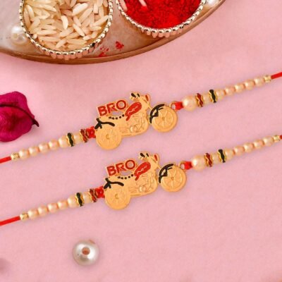 Ascension Bike bro car Bro Kids Rakhi for Small Brother Kids Raksha Bandhan Gift Band Moli Bracelet