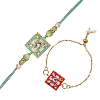 Combo Set Raksha Bandhan Traditional Rakhi Bracelet Set