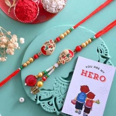 Couple Rakhi for Bhaiya and Bhabhi Raksha Bandhan Bhaiya Bhabhi Rakhi Set Couple Rakhi Set