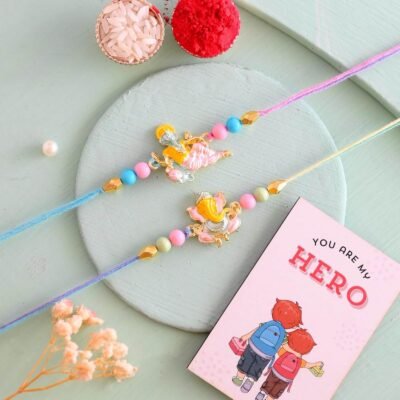 Set of 2 Ganesh Ji Rakhi for Brother Bhaiya Bhabhi Rakhis for Brother Raksha