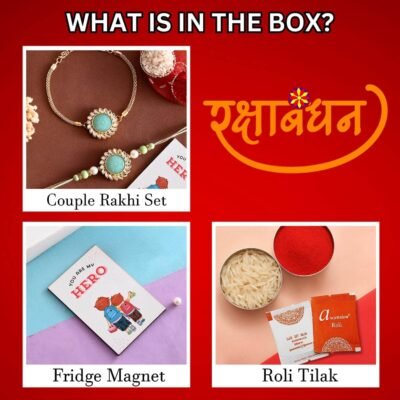 Mens Couple Rakhi for Bhaiya Bhabhi Rakhi Rakhi Set Rakhi Magnet Gift for Brother