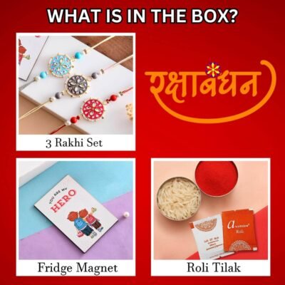 Combo for Brother Bhaiya Bhabhi Rakhis for Brother Raksha Bandhan Gift