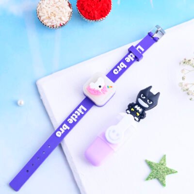 Ascension Cute Cartoon Character Kids Rakhi Wrist Slap Band Rakhi for Kids Cute Fancy Soft Rubber Rakhi for Girls & Boys Bracelet Rakhi Kids Rakhi for Brother With Highlighter Gift & Roli Tilak