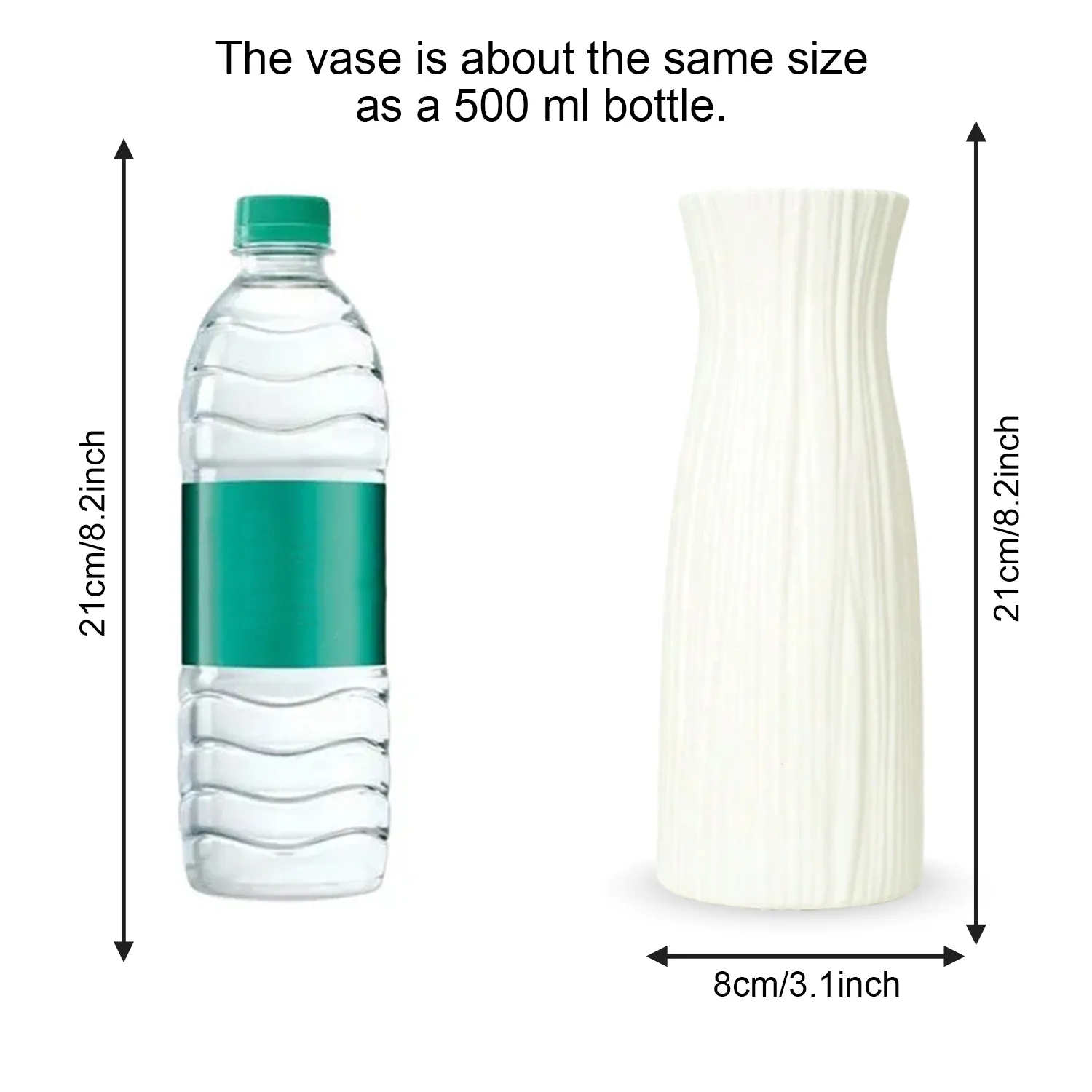 Plastic Flower Pot for Bedroom, Office Living Room Decorative Vase for Home Decor