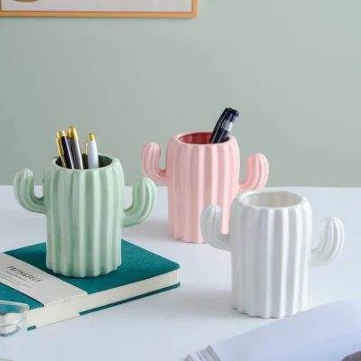 Plastic Set of 3 Flower Pot for Home Office Living Room Decor