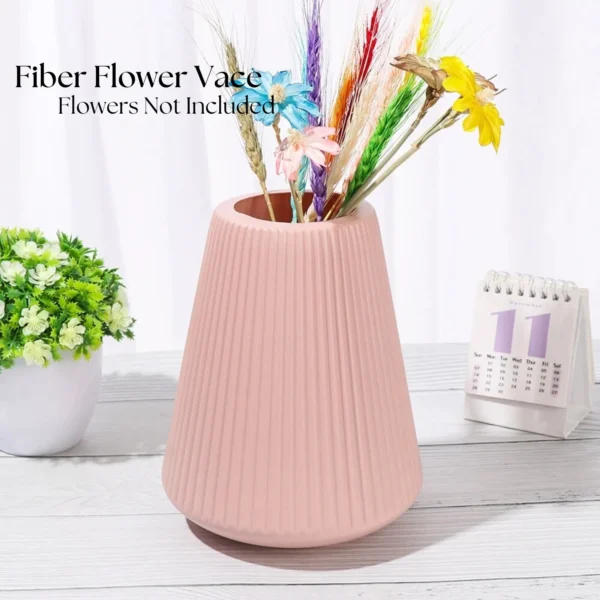 Ascension Plastic Flower Vase, Pampas Grass Vase for Flower, Plants, Home, Office,Living Room D?cor Best For Gifting Unbreakable Flower Vase/Flower Holder for Table Decoration(8 Inch Pink) - Image 7
