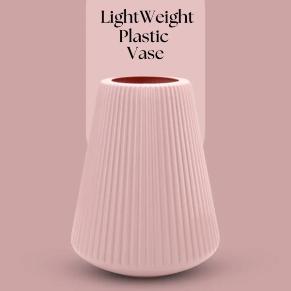 Ascension Plastic Flower Vase, Pampas Grass Vase for Flower, Plants, Home, Office,Living Room D?cor Best For Gifting Unbreakable Flower Vase/Flower Holder for Table Decoration(8 Inch Pink) - Image 6