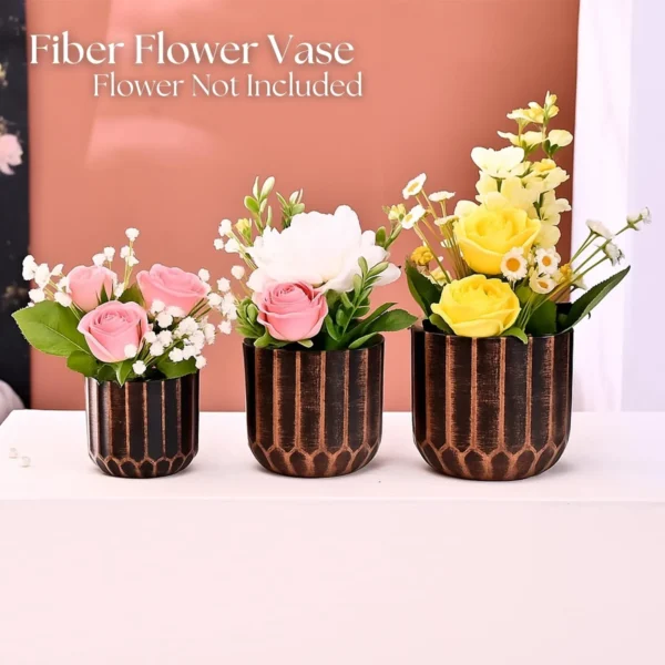 Plastic Pack of 3 Small Medium & Large Flower Pot for Living Room Decoration