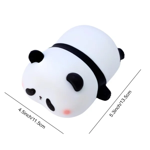 ascension Adorable Panda LED Table Lamp for Kids Cute LED Light Soft Silicone Touch Bedside Rechargeable Animal Night Light Color - Image 2