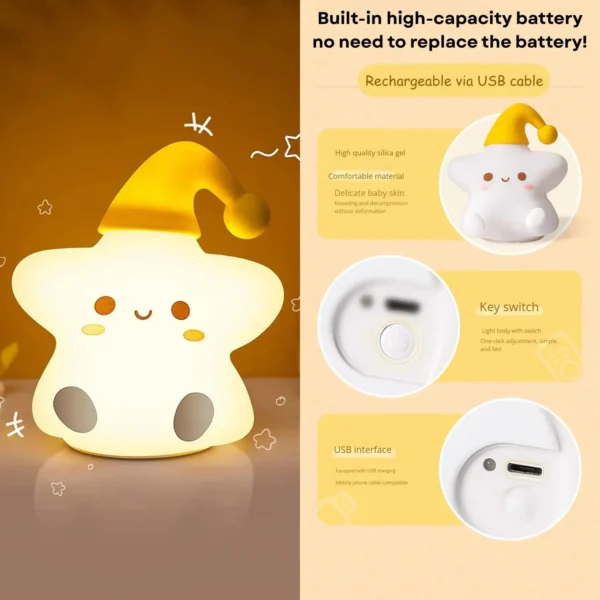 Star Silicone Night Light