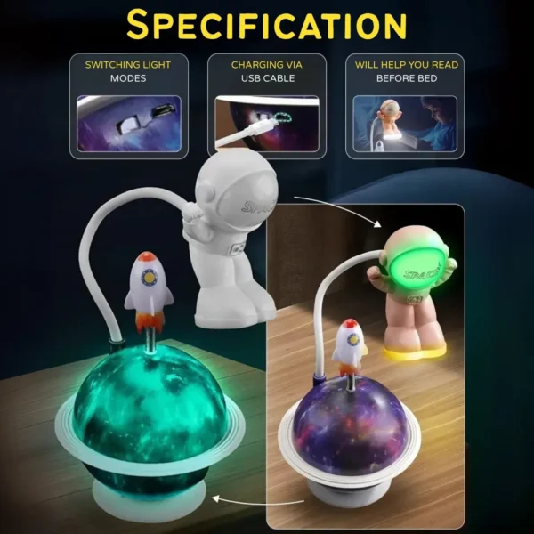 Astronaut 3D Moon Lamp