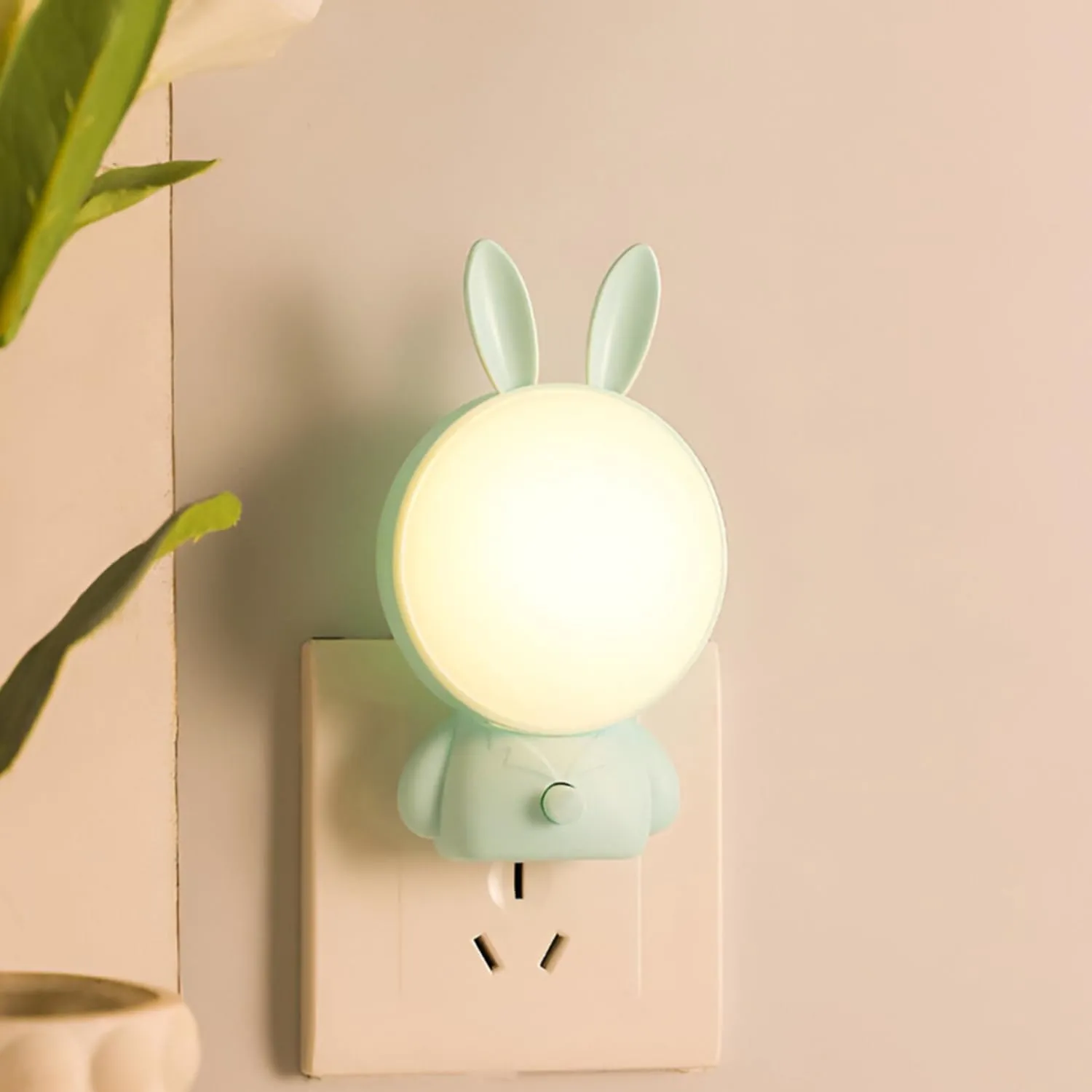 Cartoon Rabbit LED Plug Lamp