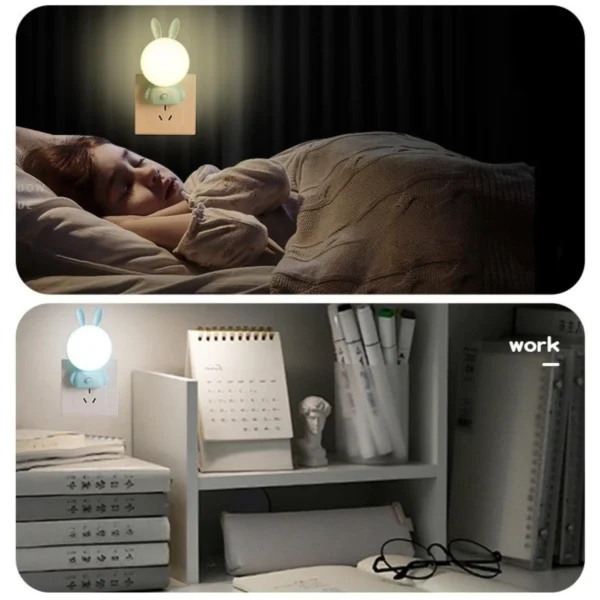 Cartoon Rabbit LED Plug Lamp
