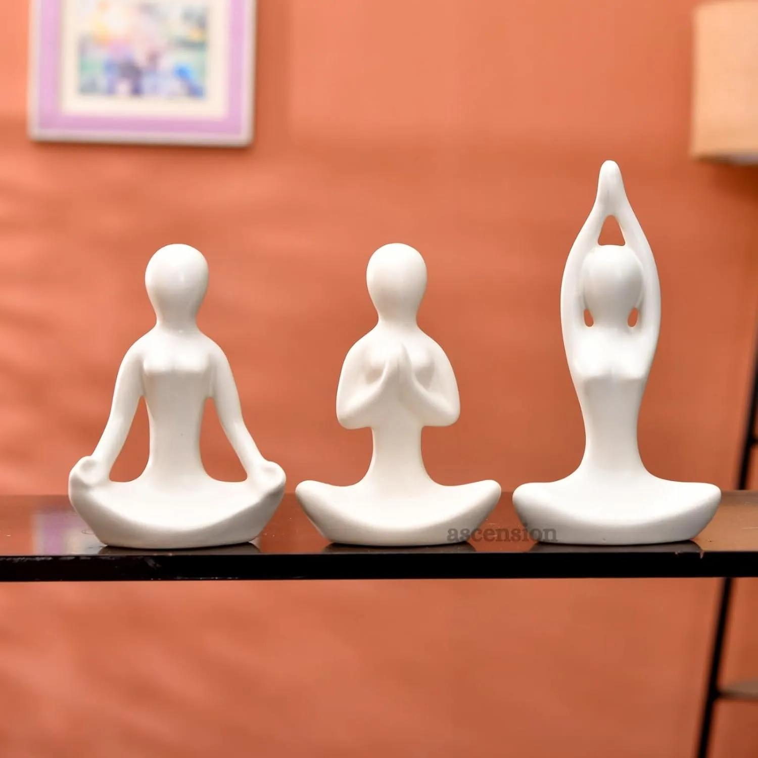 Yoga Girl Ceramic Statue Set