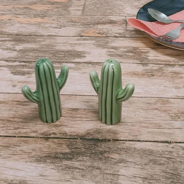 Ceramic Cactus Salt & Pepper Set
