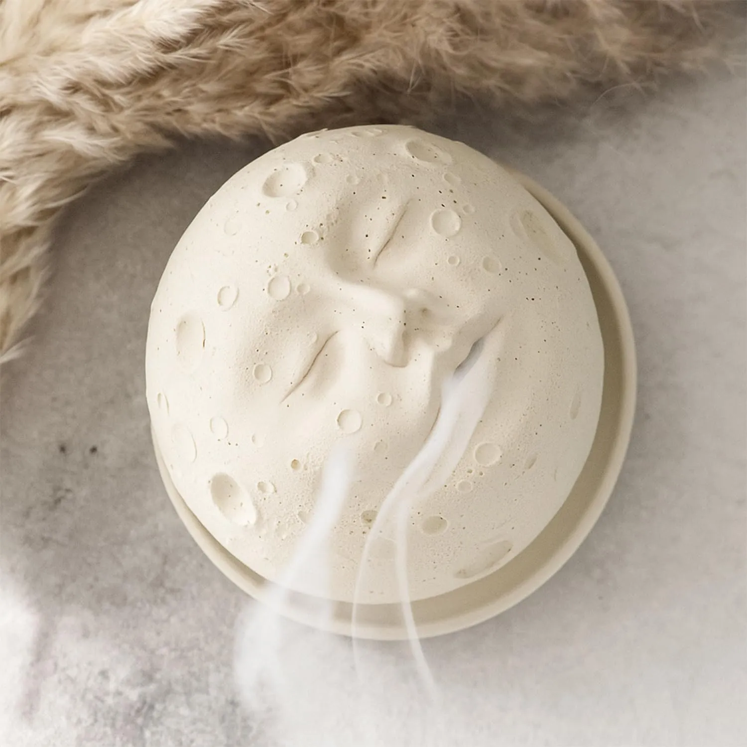 Moon Face Ceramic Incense Holder