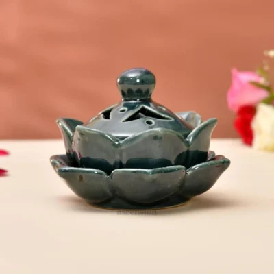 Lotus Flower Ceramic Incense Holder