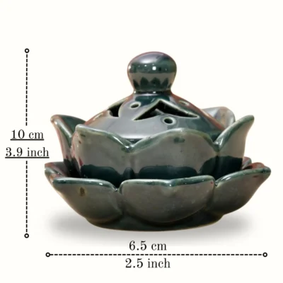 Lotus Flower Ceramic Incense Holder