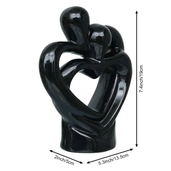 Hugging Couple Heart Statue