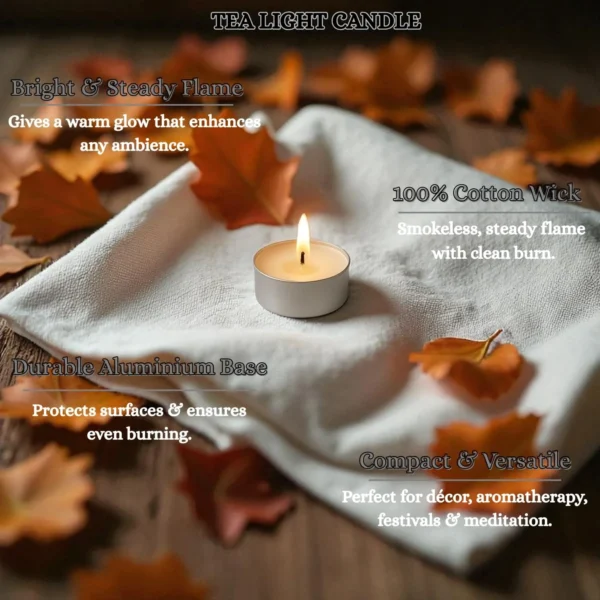 3-Hour Tealight Candles Pack of 50