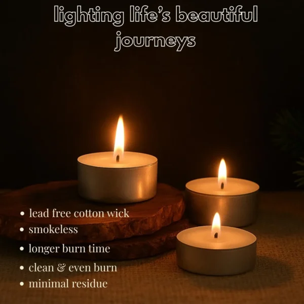 3-Hour Tealight Candles Pack of 50