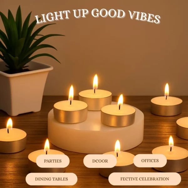 3-Hour Tealight Candles Pack of 50