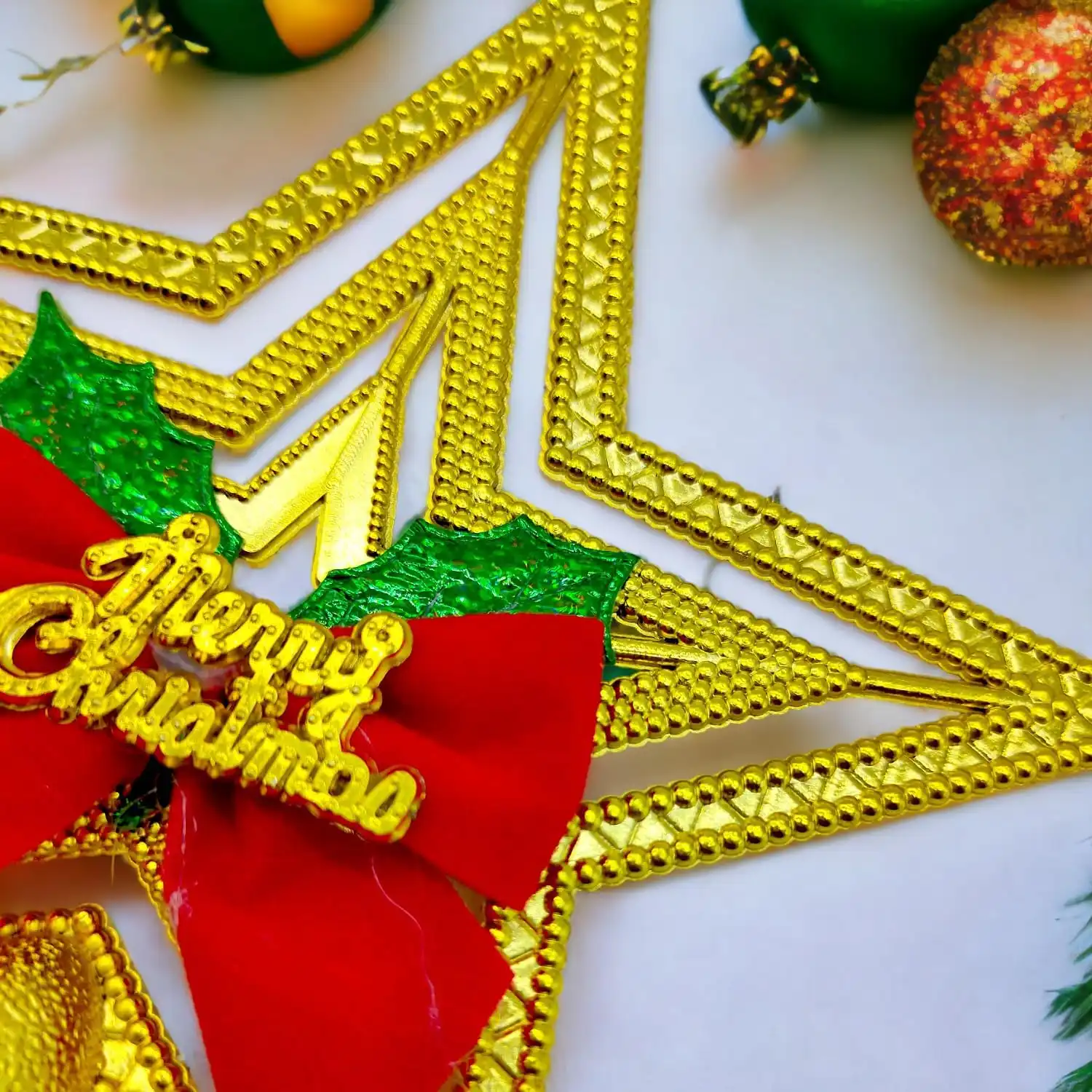 Ascension Pack of 2 Christmas Tree Hanging Star for Christmas Decoration Tree Top Xmas Hangings Ornaments for Party, Birthday, New Year Decoration & Gift Item - Image 3