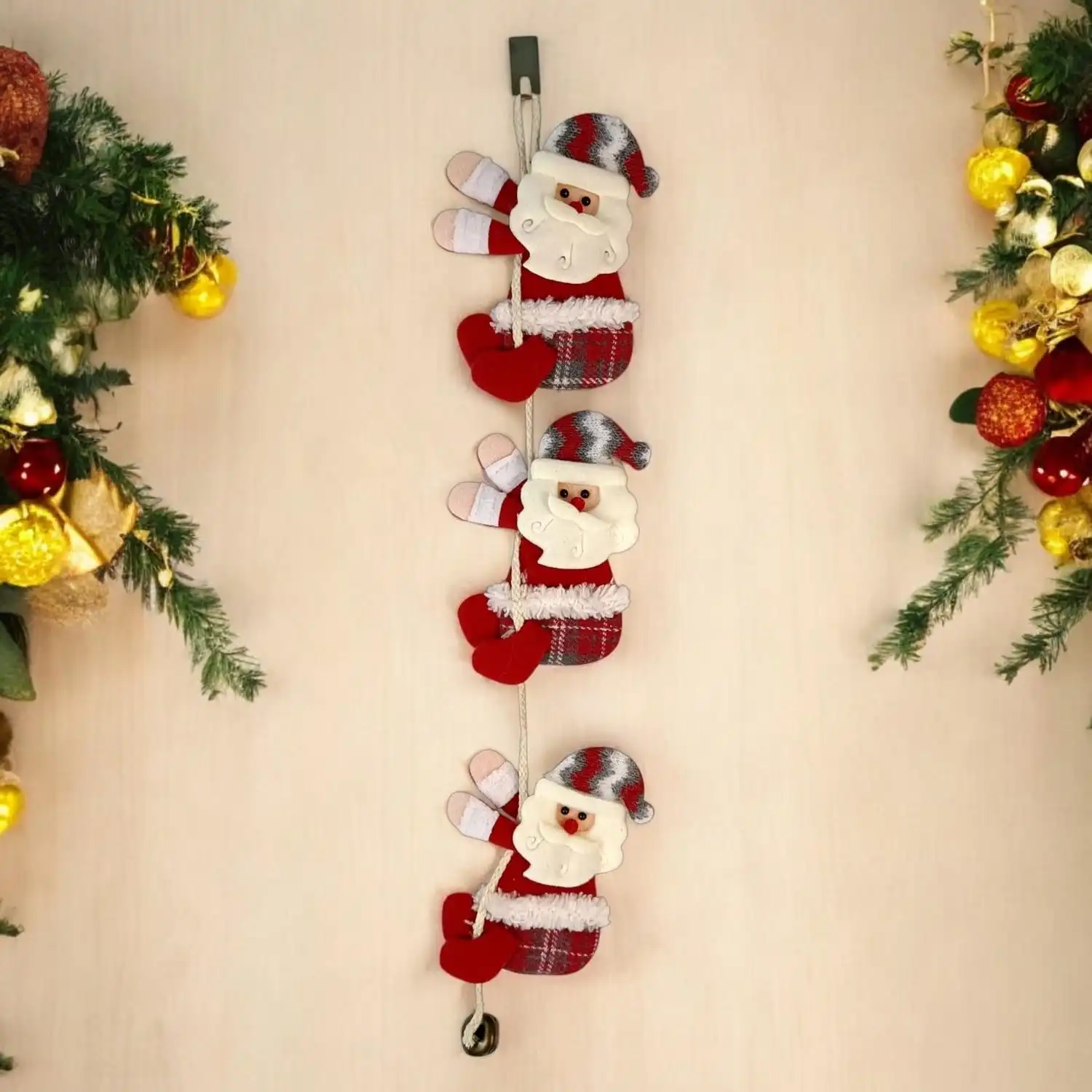 Ascension Santa Claus Snowman Wall Hanging Christmas Hanging Ornaments Xmas Party Decorations Props Christmas Decor Item for Home Office Living Room Xmas Party & Church Decor Gift Item