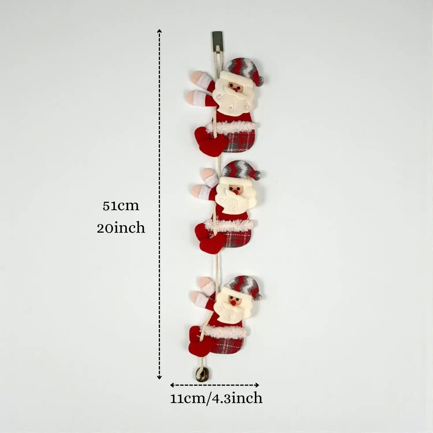 Ascension Santa Claus Snowman Wall Hanging Christmas Hanging Ornaments Xmas Party Decorations Props Christmas Decor Item for Home Office Living Room Xmas Party & Church Decor Gift Item - Image 2