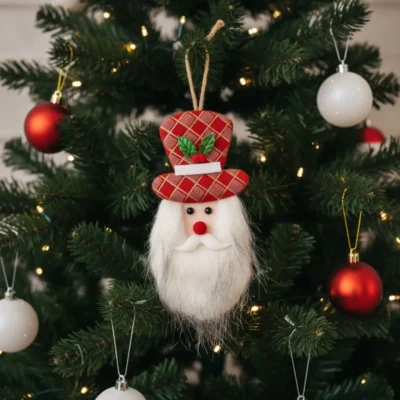 Ascension Santa Claus Hanging Ornament Christmas Tree Decoration Items Hanging Doll Soft Santa Ornaments Tree Wall Hanging Home Holiday Welcome Front Door & Xmas Party Decorations & Gift Item