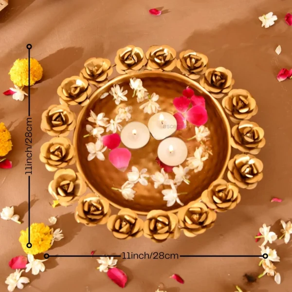 Diya Urli Bowl with Candle Holder