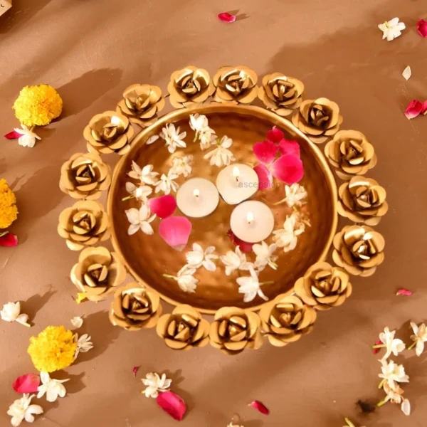 Diya Urli Bowl with Candle Holder
