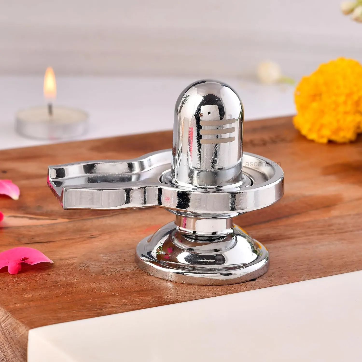 Silver Metal Shivling