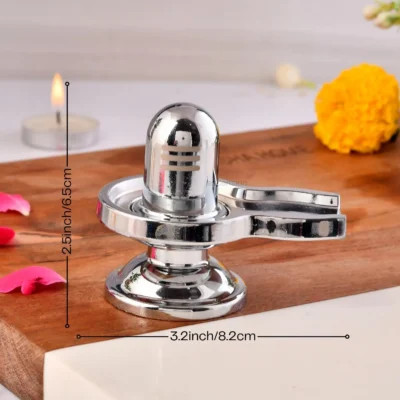 Silver Metal Shivling
