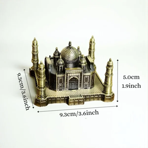 ascension Antique Finish Agra Souvenir Taj Mahal Miniature Showpiece for Study Table Office Desk Living Room Decoration Accessories Souvenir Statue Birthday Gifting Item (Antique) - Image 2