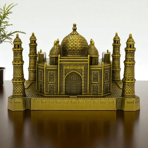 ascension Antique Finish Agra Souvenir Taj Mahal Miniature Showpiece for Study Table Office Desk Living Room Decoration Accessories Souvenir Statue Birthday Gifting Item (Antique) - Image 4